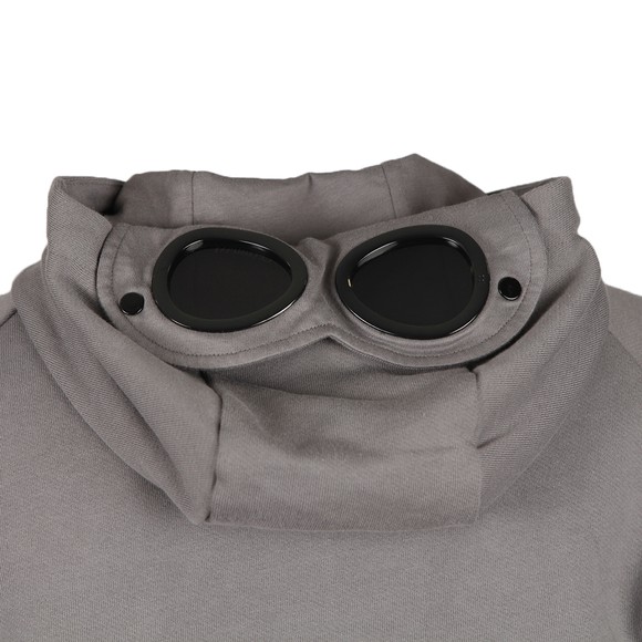 C.P. Company Mens Grey Full Zip Goggle Hoody  #2