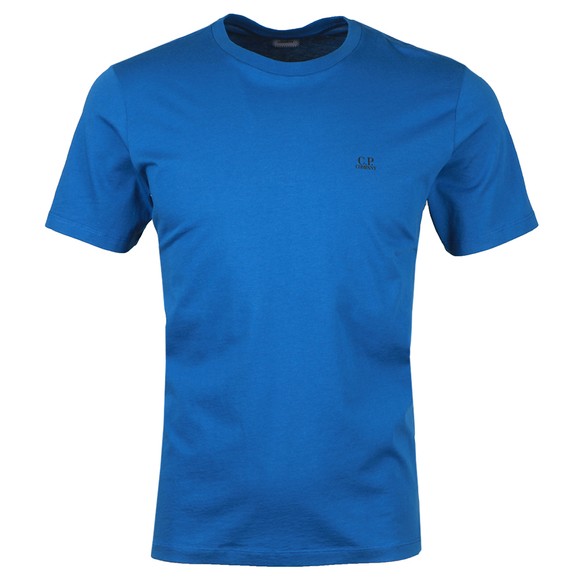C.P. Company Mens Blue Plain Small Logo T-Shirt #1