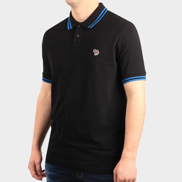 PS Paul Smith Mens Black Regular Tipped Zebra Polo Shirt #2