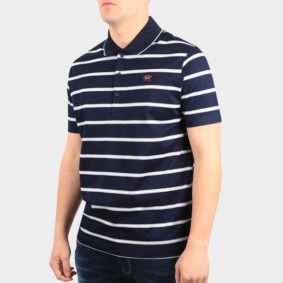 Paul & Shark Mens Blue Stripe Polo Shirt #2