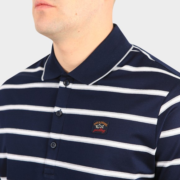 Paul & Shark Mens Blue Stripe Polo Shirt #3