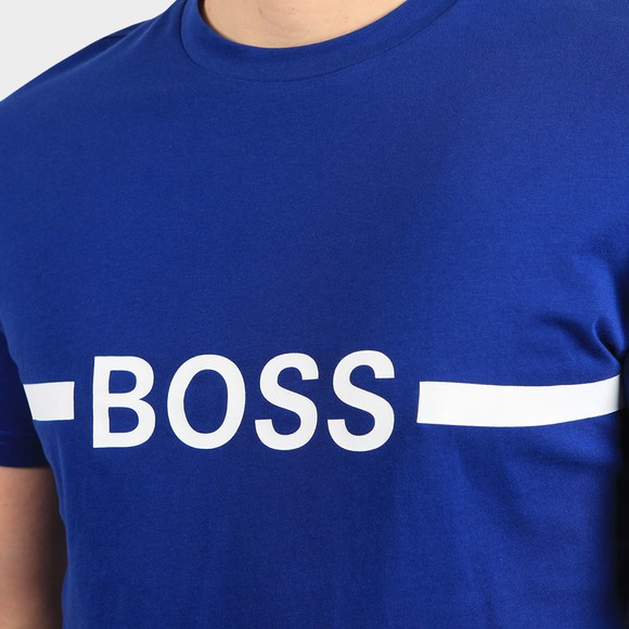 BOSS Bodywear Mens Blue Slim Fit Centre Logo T Shirt #3