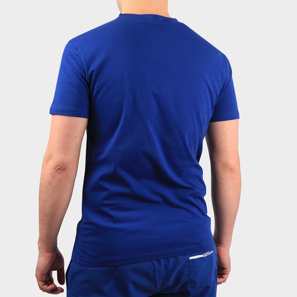 BOSS Bodywear Mens Blue Slim Fit Centre Logo T Shirt #4