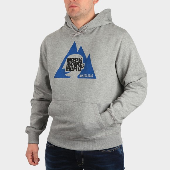 Hikerdelic Mens Grey Trek Your Head Hoody main image