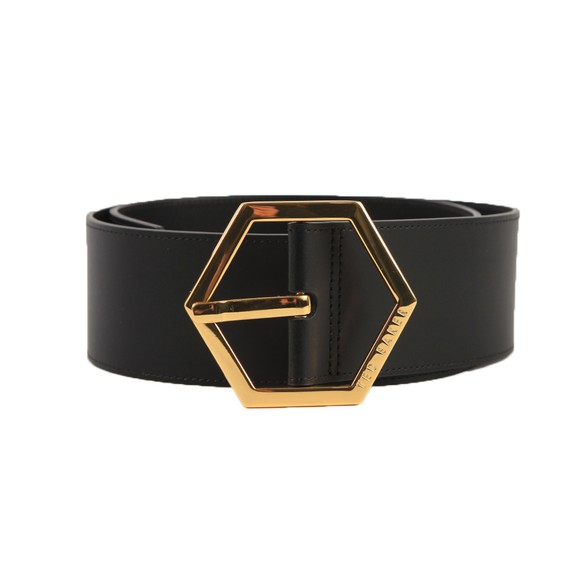 Ted Baker Womens Black HEXAGON BUCKLE WIDE BELT main image