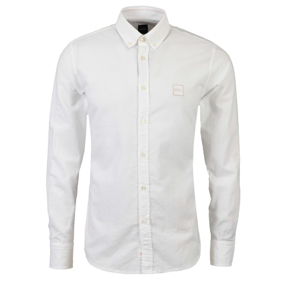 BOSS Mens White Casual Mabsoot Shirt main image