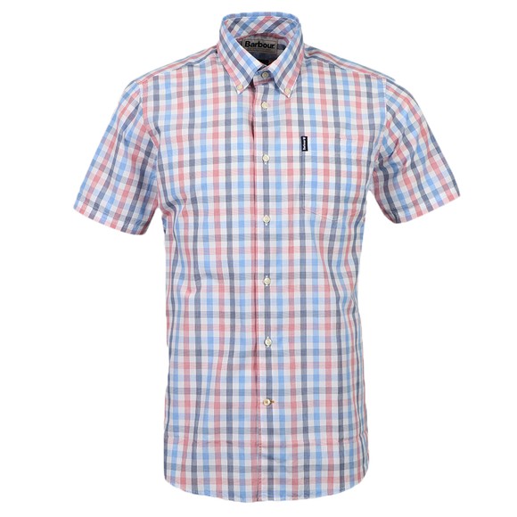 Barbour Lifestyle Mens Red S/S Tattersall 14 Shirt main image