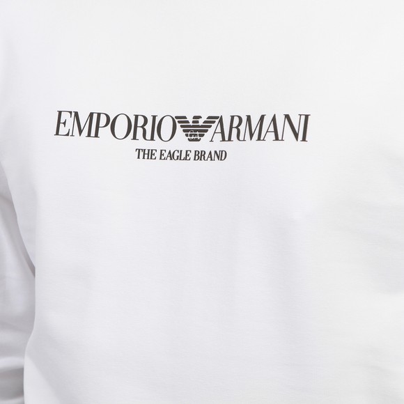 Emporio Armani Mens White The Eagle Brand Sweatshirt main image