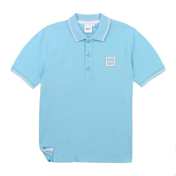 BOSS Baby Boys Turquoise J05846 Square Badge Polo main image