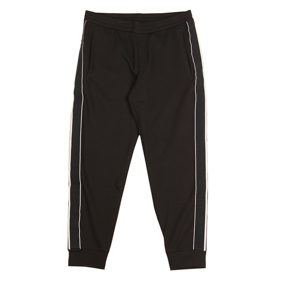 Emporio Armani Mens Black Tonal Tape Jogger main image