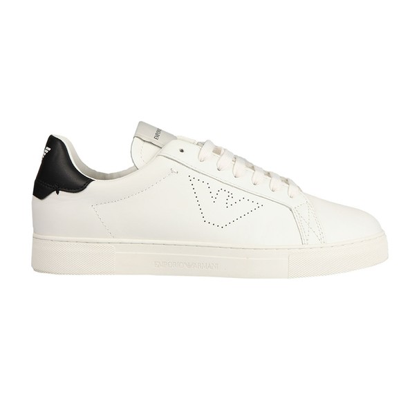 Emporio Armani Mens White Side Eagle Logo Trainer main image