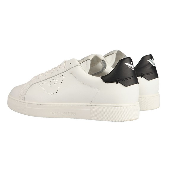 Emporio Armani Mens White Side Eagle Logo Trainer main image