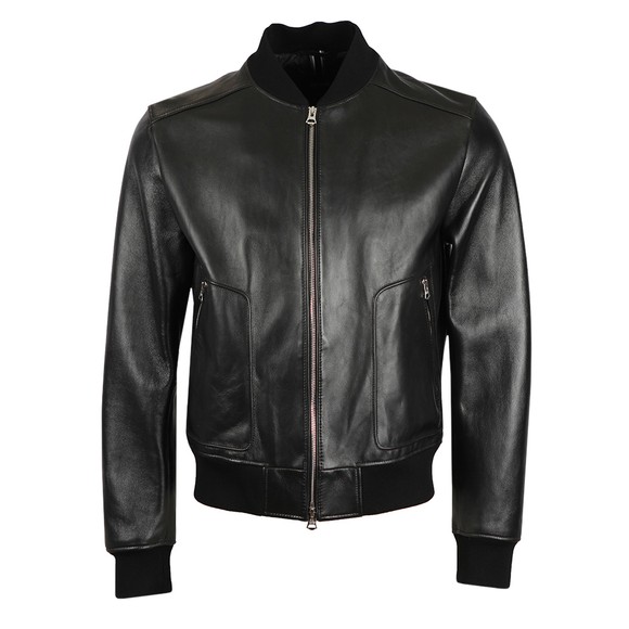 Mens Formal Nipet Leather Bomber