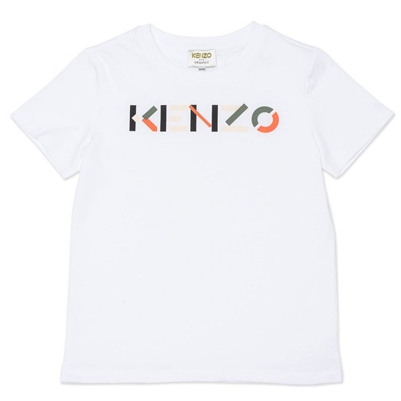 Kenzo Kids Boys White K25112 Logo T Shirt main image