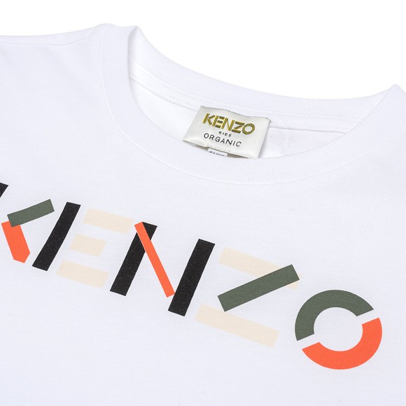 Kenzo Kids Boys White K25112 Logo T Shirt main image