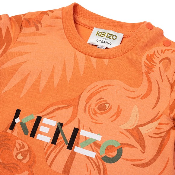 Kenzo Kids Boys Orange K25118 Tonal T Shirt main image