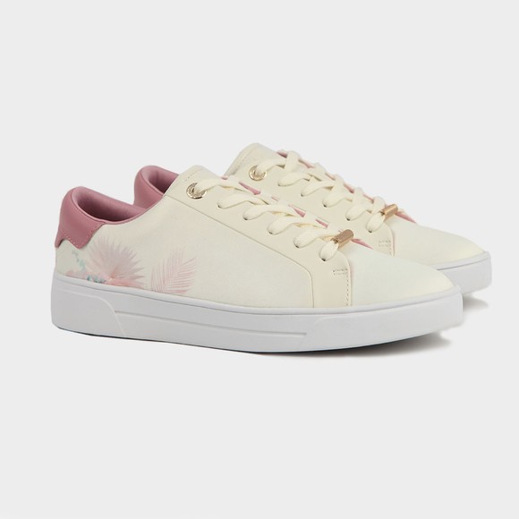 Ted Baker Womens White Delylas Serendipity Satin Trainer main image