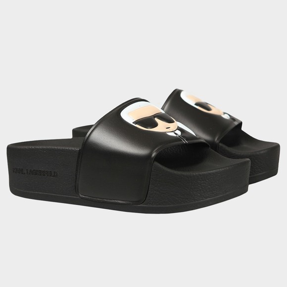 Karl Lagerfeld Womens Black Mondo Maxi Platform Slide #2