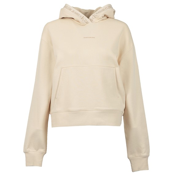 Calvin Klein Jeans Womens Beige Logo Trim Hoodie main image