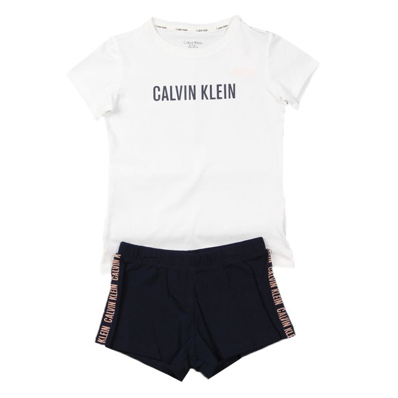 Calvin Klein Jeans Girls White Short Pyjama Set main image