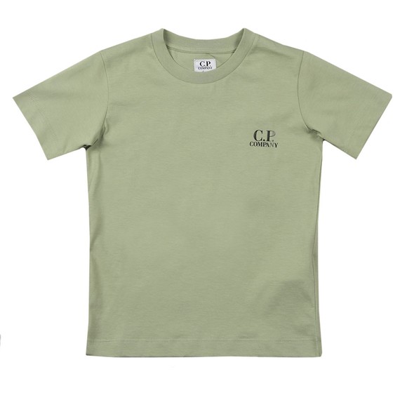 C.P. Company Undersixteen Boys Green Back Logo T Shirt main image