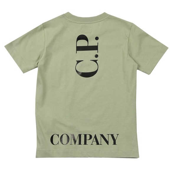 C.P. Company Undersixteen Boys Green Back Logo T Shirt main image