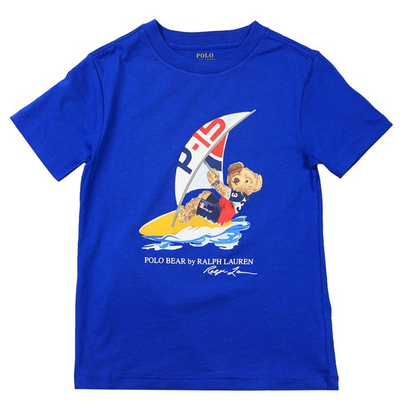 Polo Bear By Ralph Lauren Boys Blue Sailing Bear T Shirt main image