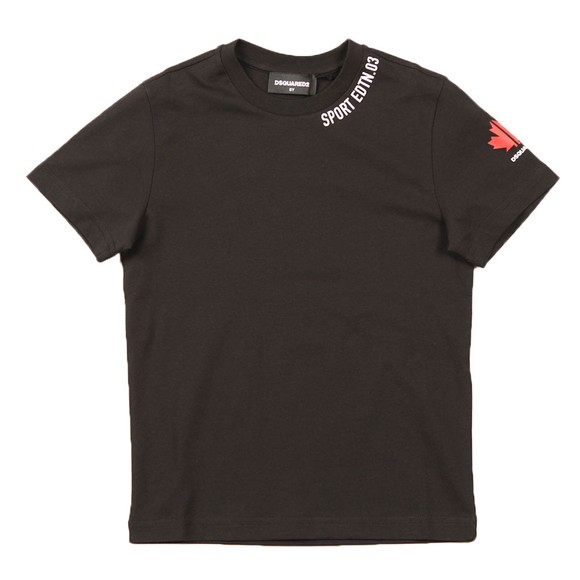 Dsquared2 Boys Black Neck Logo T Shirt main image