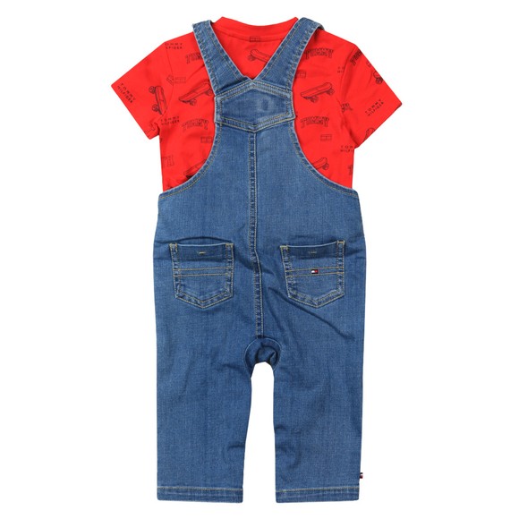 Tommy Hilfiger Kids Boys Blue Baby Dungaree Set main image