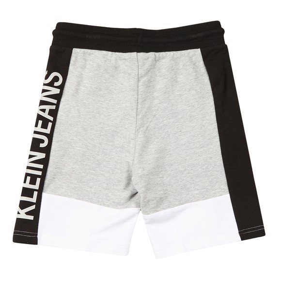 Calvin Klein Jeans Boys Grey Colour Block Logo Jogger Shorts main image