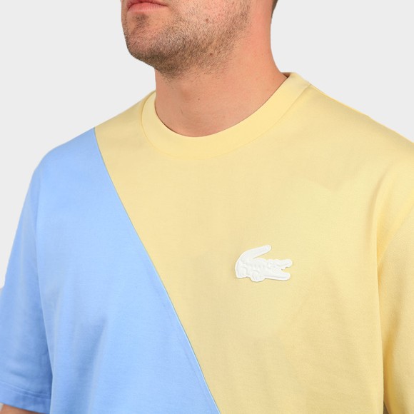 Lacoste Live Mens Yellow TH9183 2 Tone T Shirt main image