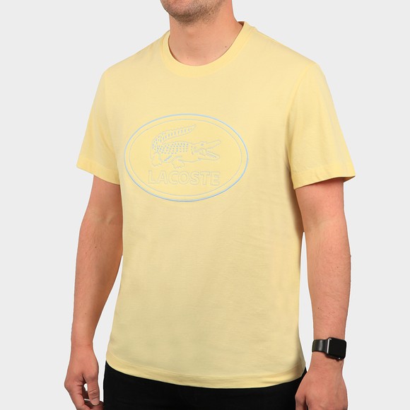 Lacoste Mens Yellow TH0453 Oval Logo T Shirt main image