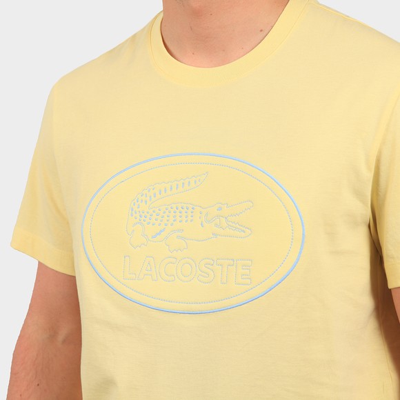 Lacoste Mens Yellow TH0453 Oval Logo T Shirt main image