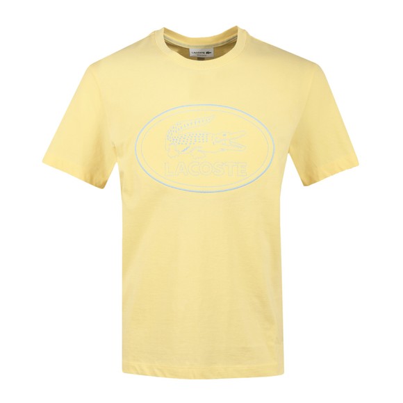 Lacoste Mens Yellow TH0453 Oval Logo T Shirt main image