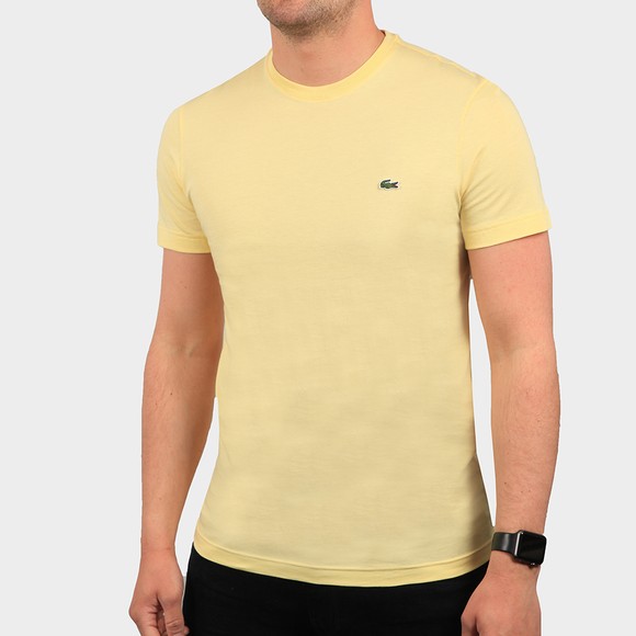 Lacoste Mens Yellow TH2038 Plain T-Shirt main image