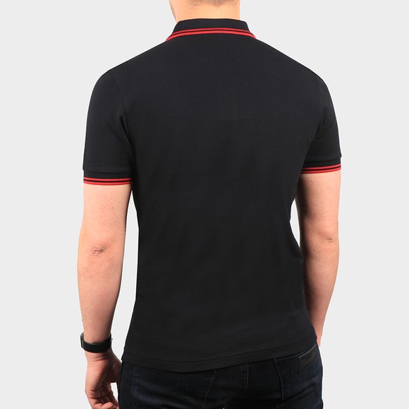 Fred Perry Mens Black Graphic Applique Polo Shirt main image