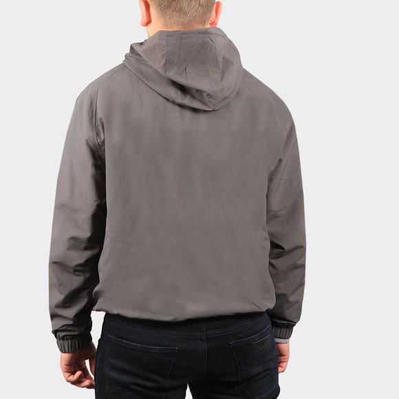 Fred Perry Mens Grey Embroidered Half Zip Jacket #4