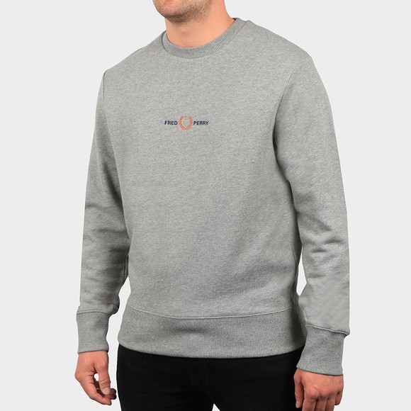Fred Perry Mens Grey Embroidered Sweatshirt #2