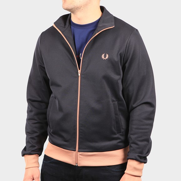 Fred Perry Mens Blue Contrast Trim Track Jacket #2