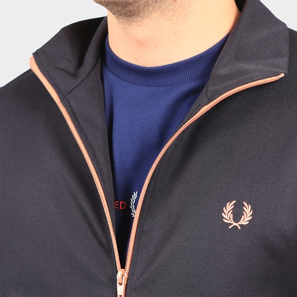 Fred Perry Mens Blue Contrast Trim Track Jacket #3