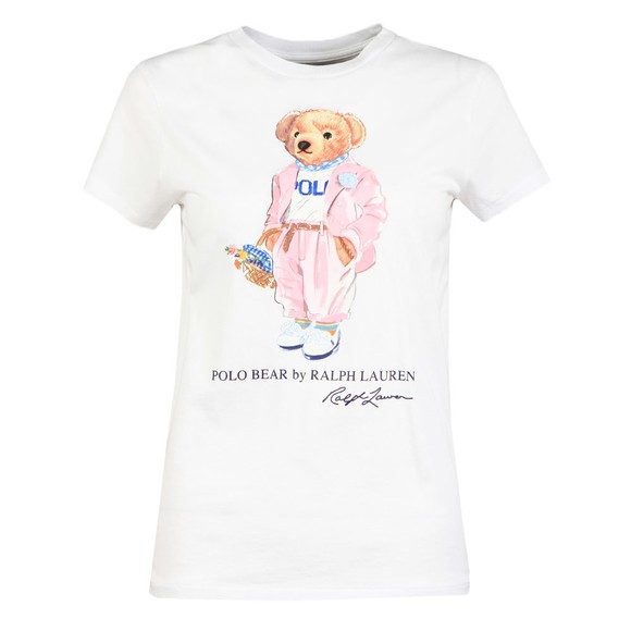 Polo Bear By Ralph Lauren Womens White Picnic Bear T-Shirt main image