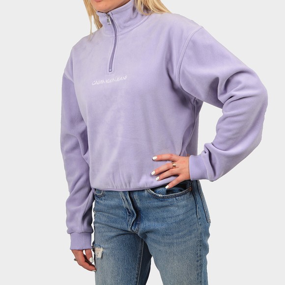 Calvin Klein Jeans Womens Purple Half Zip Polar Fleece main image