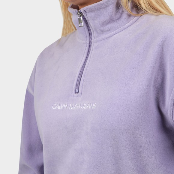 Calvin Klein Jeans Womens Purple Half Zip Polar Fleece main image