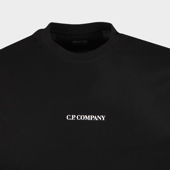 C.P. Company Mens Black Centre Logo T Shirt #2