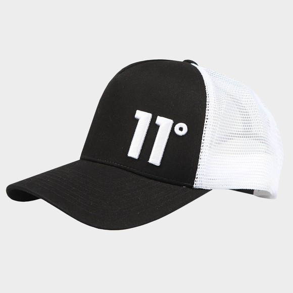 Eleven Degrees Mens Black Trucker Cap main image