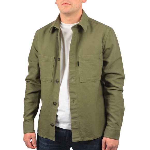 J.Lindeberg Mens Green Structured Twill Overshirt #2