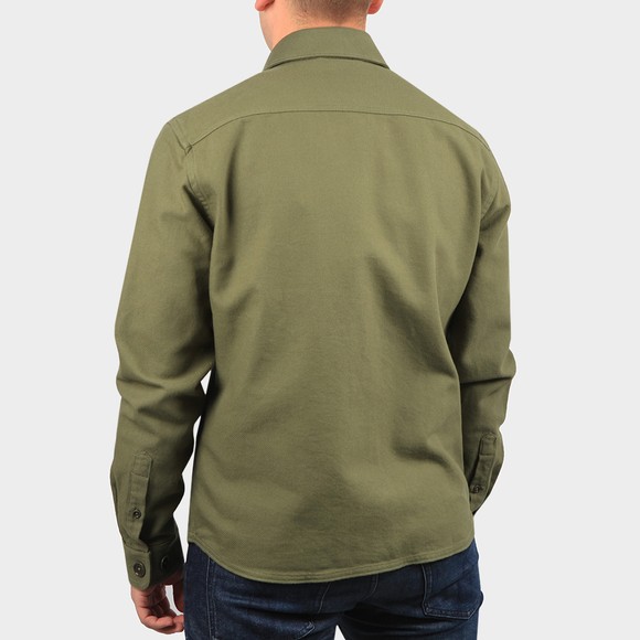 J.Lindeberg Mens Green Structured Twill Overshirt #4