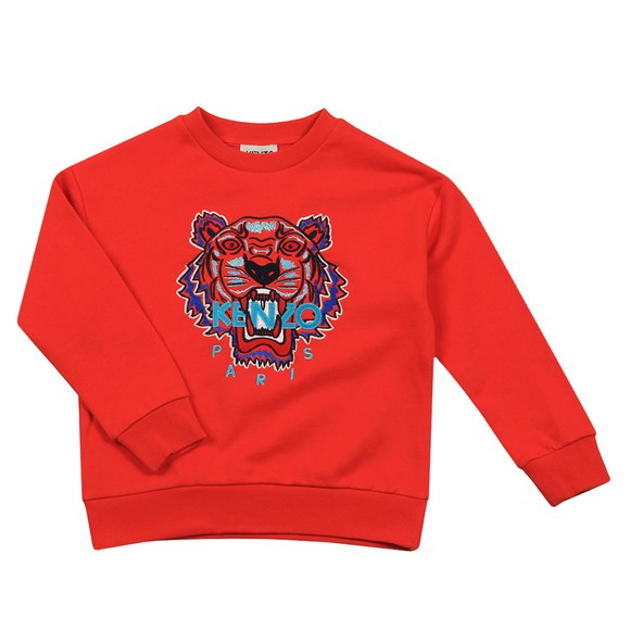 Kenzo Kids Boys Red Embroidered Tiger Sweatshirt main image