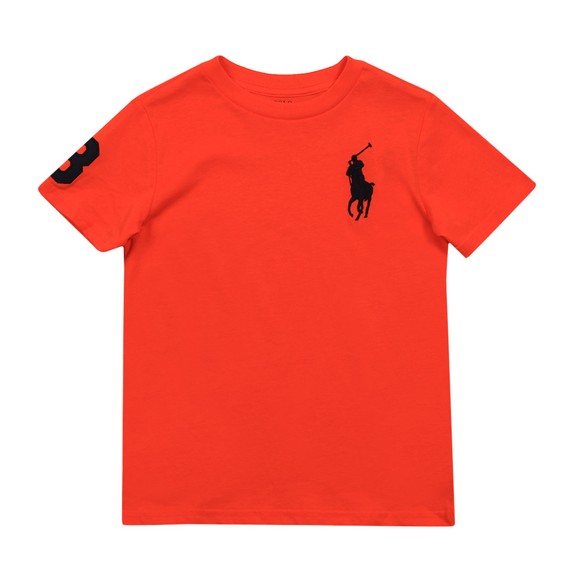 Polo Ralph Lauren Boys Orange Large Polo Player Crew T-Shirt main image