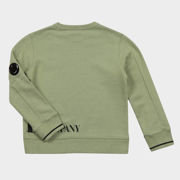 C.P. Company Undersixteen Boys Green Large Logo Viewfinder Sweatshirt main image